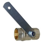 1" BSP chrome-plated, stay-open, brass ball shower valve