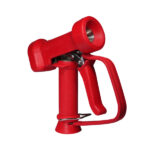 Heavy duty Large flow rate 316 stainless steel red washdown water gun (45 L/min @ 5 bar) for food & pharmaceutical applications (red insulated grip and with trigger protect)