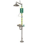 HAWS Combination safety shower in all 304 stainless steel for environments where corrosion resistance is required.